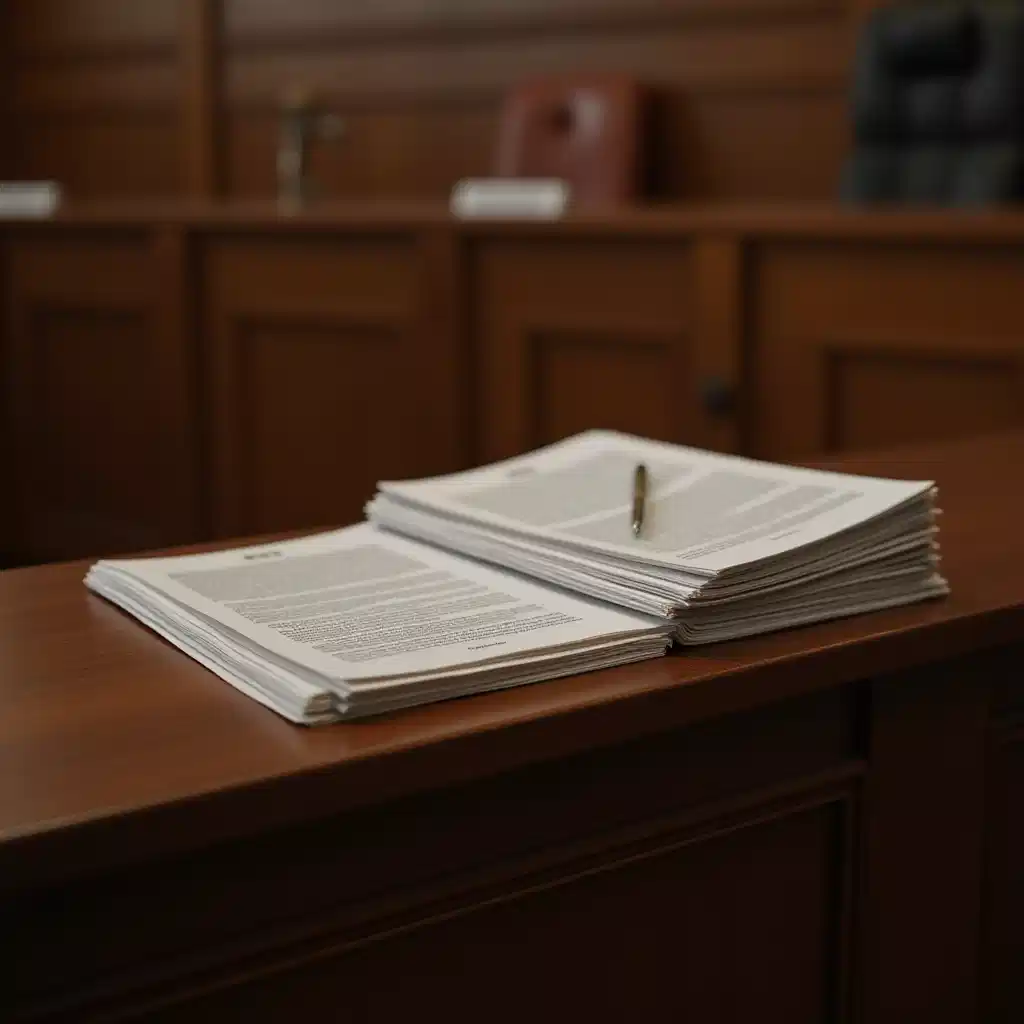 Bench warrant document on desk with law books in an Ottawa Warrant Execution Lawyer's office